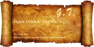 Gyuricska Teréz névjegykártya