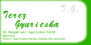 terez gyuricska business card
